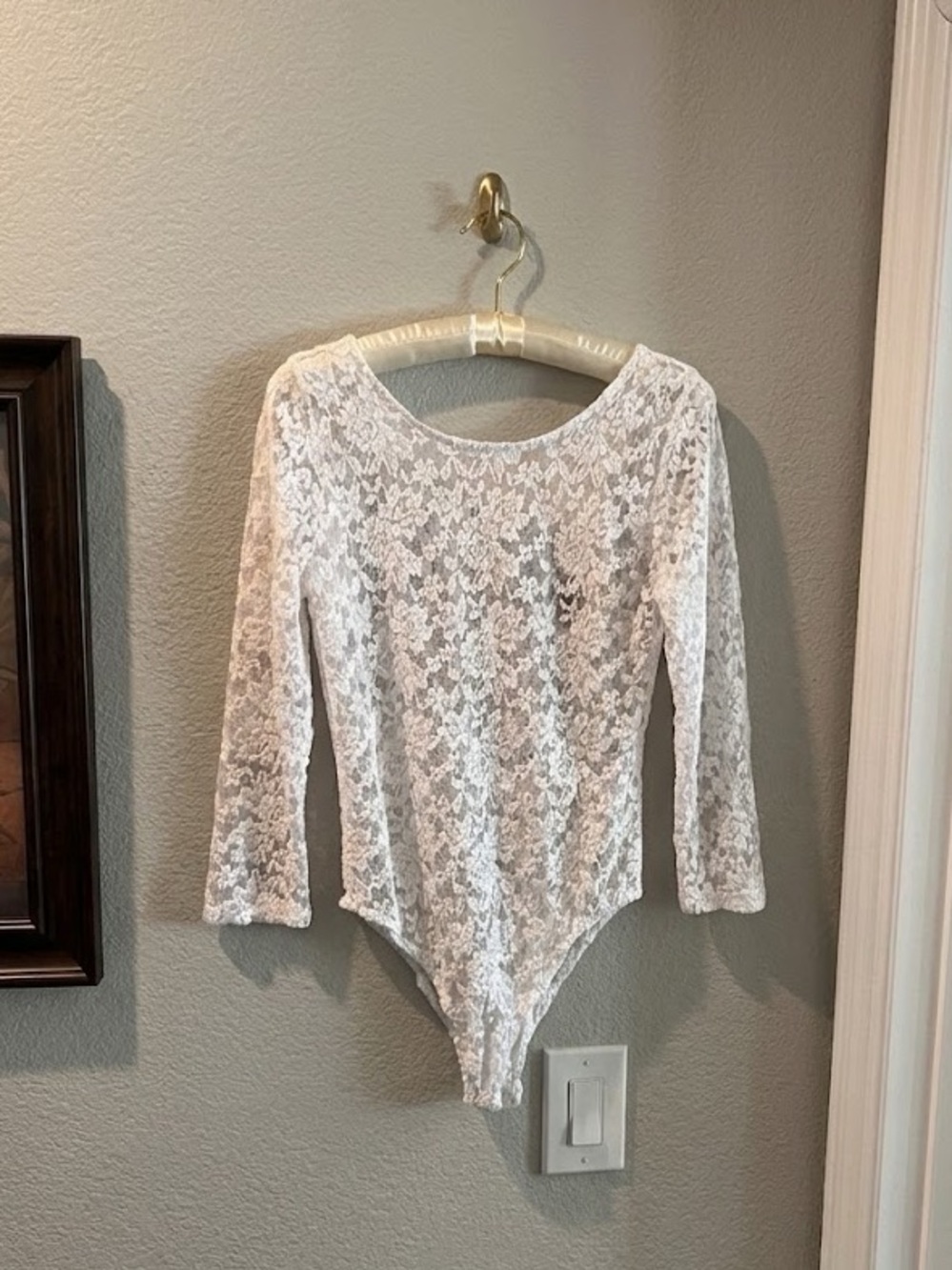 White Lace Bodysuit EUC